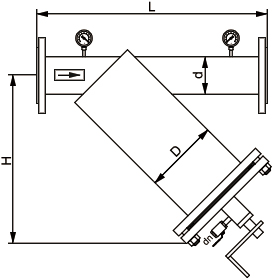 手搖刷式Y型過濾器結構圖